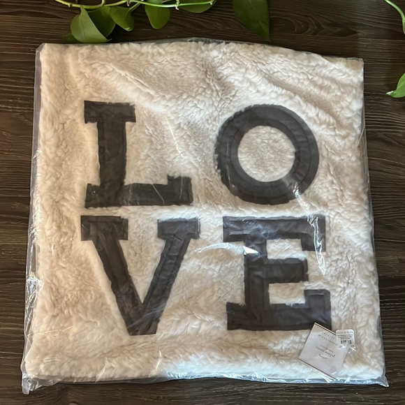 Pottery Barn Bedding Pottery Barn Love Sherpa Pillow Case 2 X 20